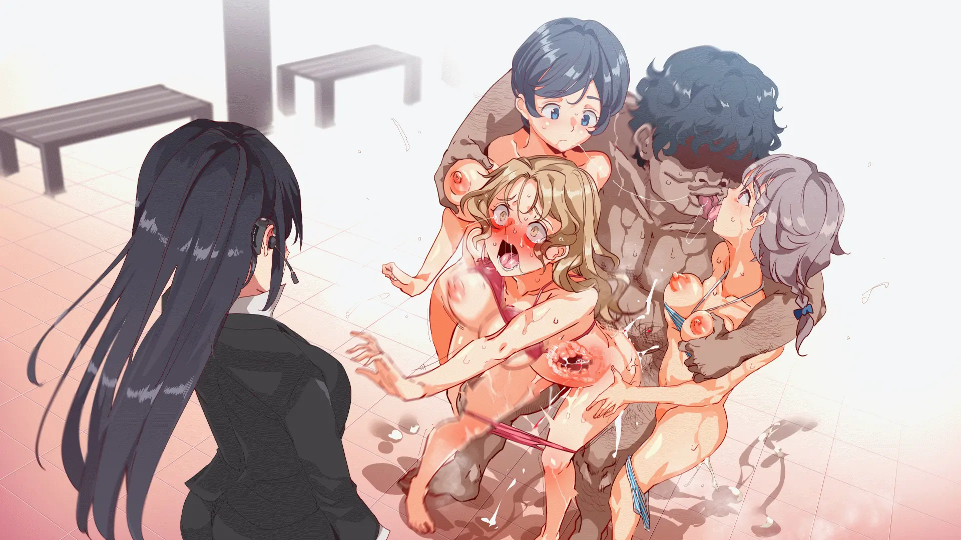 Mukanshin Pool ~Au Onna Zenin, Sekuhara Shihoudai No Aruku Nama Onaho | 무관심 수영장 ~만나는 여자 전원 성희롱 무제한의 걸어다니는 생오나홀 ~